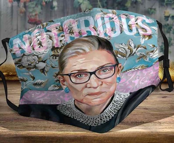Masque à l'éffigie sz Ruth Bader Ginsburg