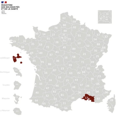 Régions Aix-Marseille et Guadeloupe en alerte maximale