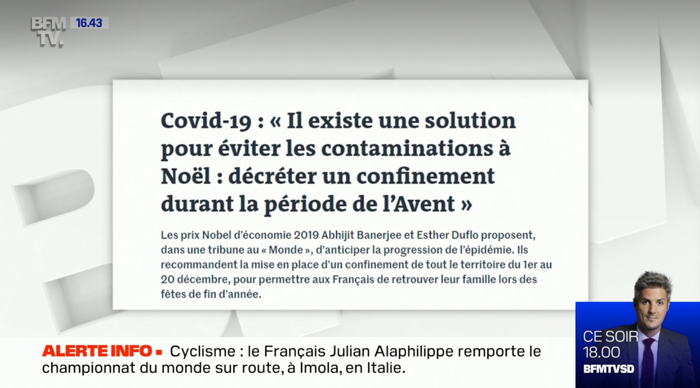 — Capture d'écran Molotov BFMTV - 27 Septembre 2020 —