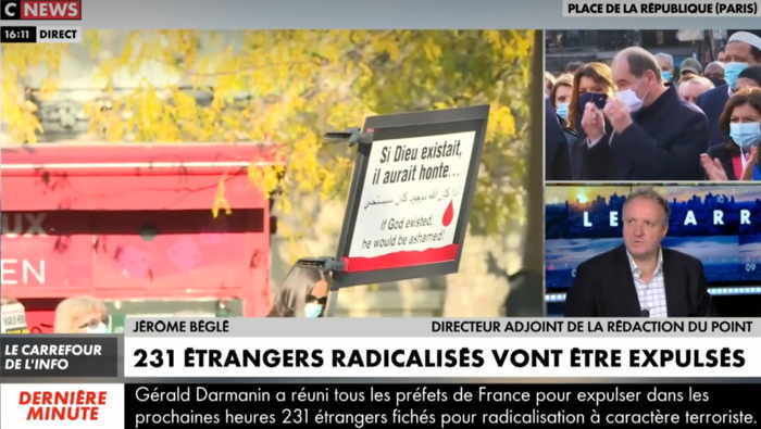 — Capture d'écran Molotov C News- Octobre 2020 —