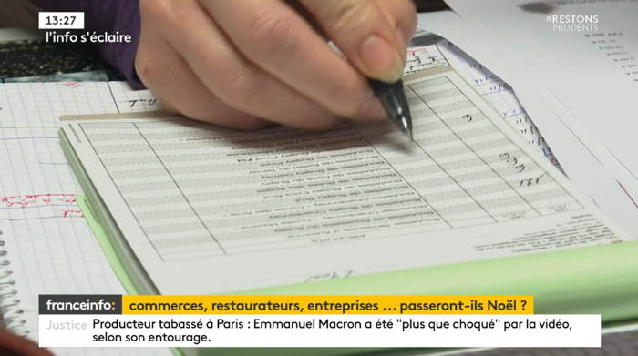 — Capture d'écran Molotov Franceinfo - Novembre 2020 —