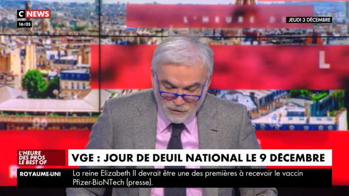 — Capture d'écran Molotov CNews - Novembre 2020 —