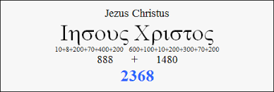 "Jezus Christus" vaut 2368