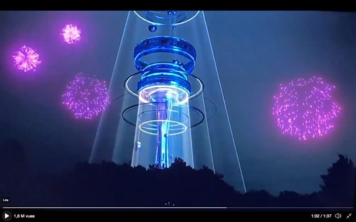 Animation de la Space Needle en fin d'année 2020  