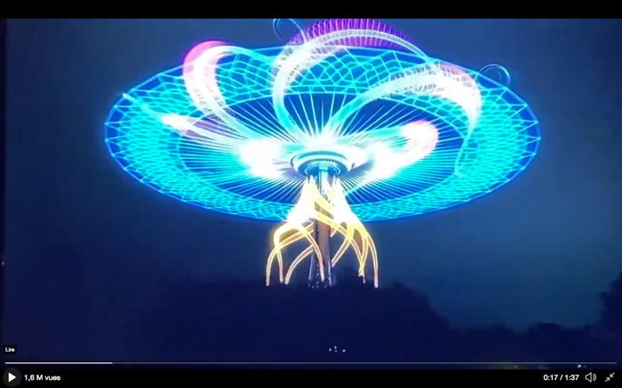 Animation de la Space Needle en fin d'année 2020  