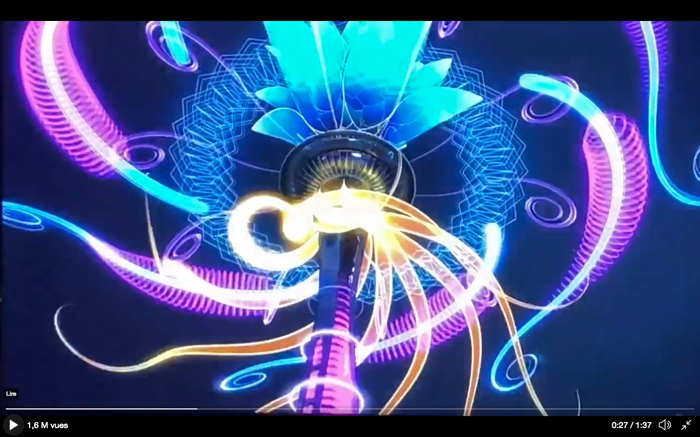 Animation de la Space Needle en fin d'année 2020  