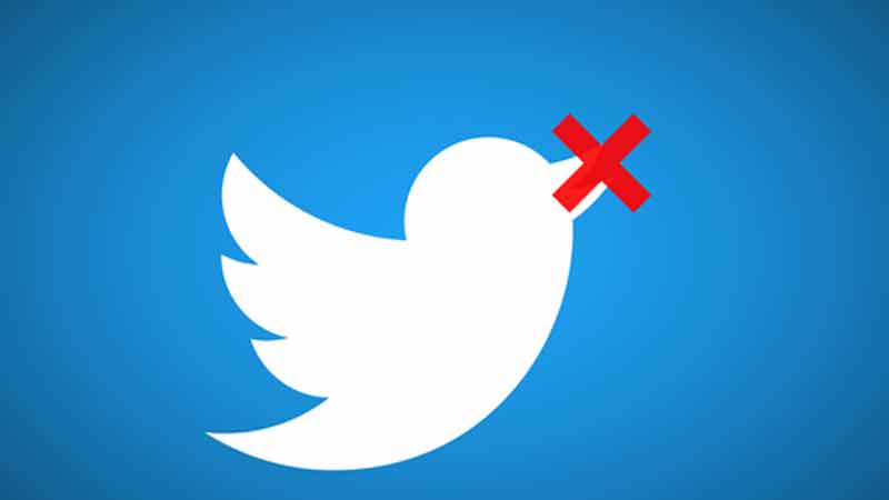 Logo Twitter réduit au silence