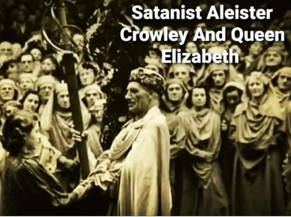 La Reine Elizabeth II et le sataniste Aleister Crowley