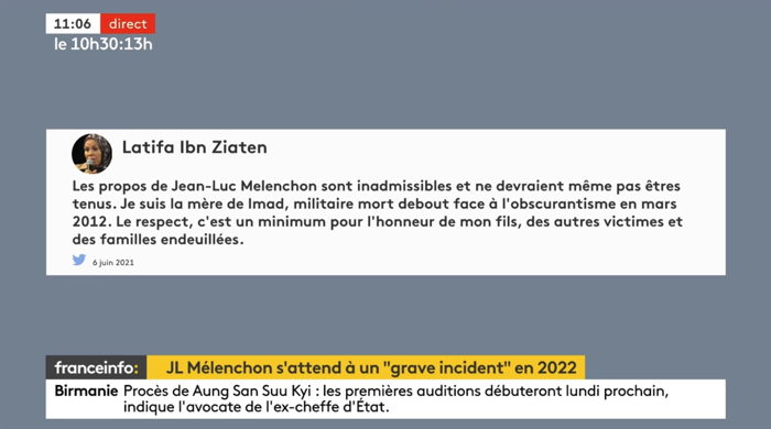  Capture d'cran Molotov Franceinfo - Juin 2021 