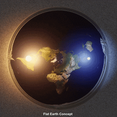 Concept d'une terre plate