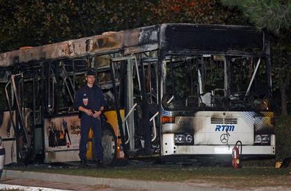Bus incendié à marseille