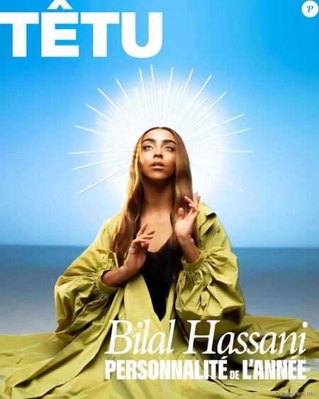 Bilal Hassani en couverture du magazine "Têtu", numéro du 24 novembre 2021.
Le chanteur a été désigné personnalité de l'année.