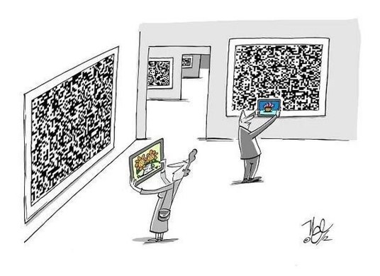 Exposition; humour QR codes