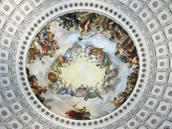 Constantino Brumidi, Apothéose de Washington (1865), coupole du capitole, à Washington, D.C.