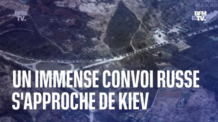 grand convoi Russe en approche de Kiev