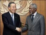 Ban Ki Moon et Kofi Annan