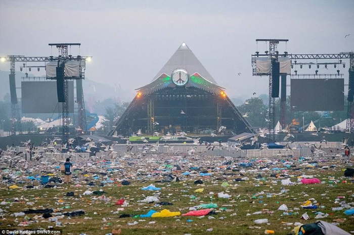 2000 tonnes de déchets sur le site de Glastonbury