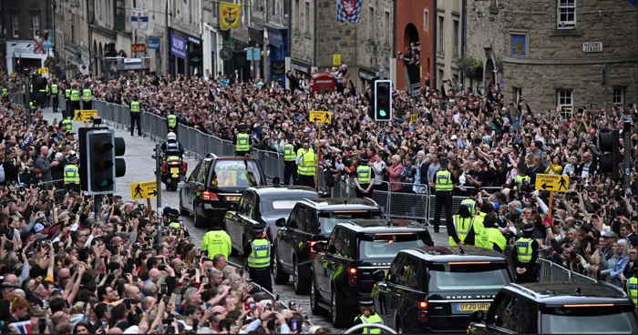 Cortège lors des funérailles du 19 Septembre 2022 à Londres