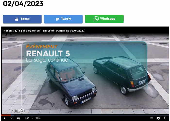 Saga Renault 5 Emission Turbo sur M6