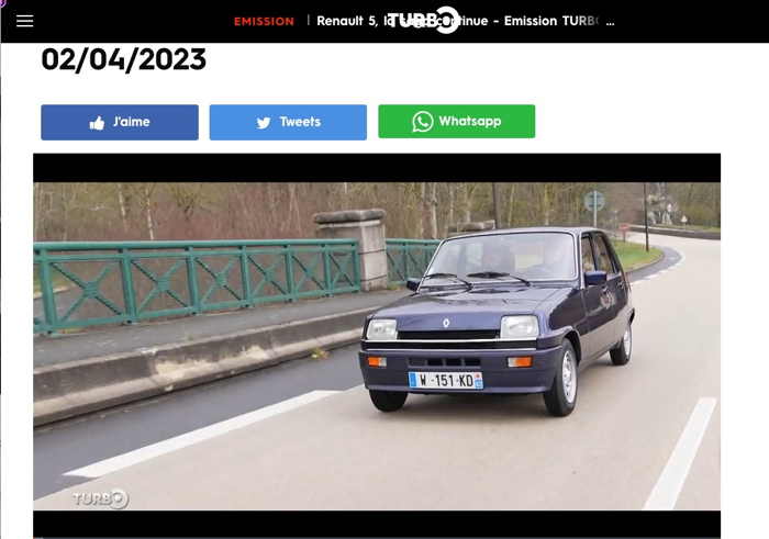 Saga Renault 5 Emission Turbo sur M6