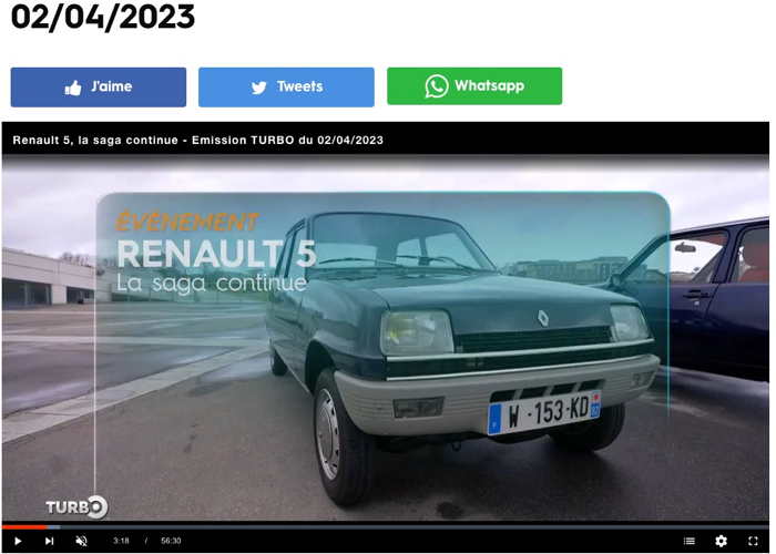 Saga Renault 5 Emission Turbo sur M6