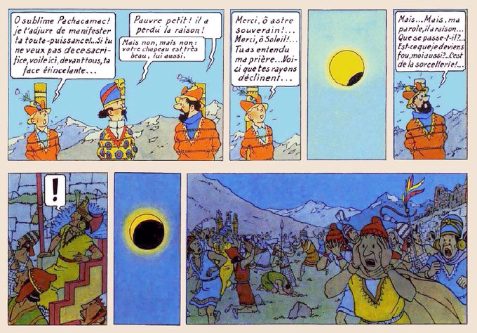 Extrait de l'album Tintin et le temple du soleil d'Hergé