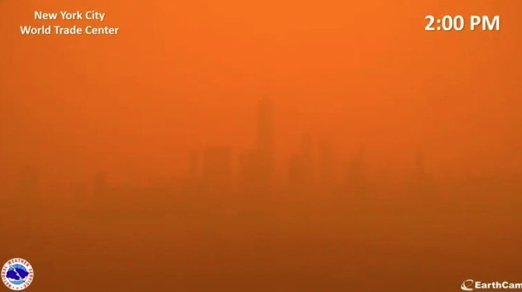 Pollution sur la ville de New York en Juin 2023