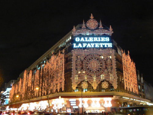 Galeries Lafayette au temps de Noël