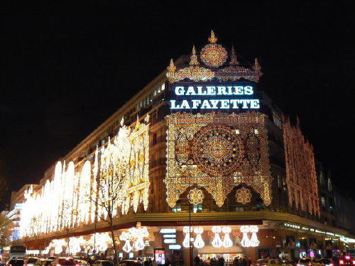 Galeries Lafayette au temps de Noël