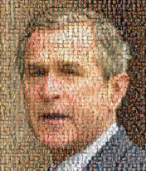 Portrait multi identités multidentitairde GW Bush