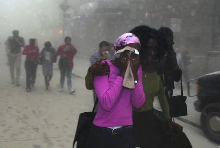 New York: scène de rue saisie le 11 Septembre 2001