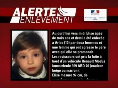 Alerte: enlèvement d'Elise 