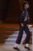"Moonwalk" pexécuté par Michael Jackson.