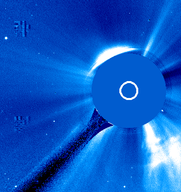 image en dessous a été prise du site de SOHO le 28 juin à 00 H 18