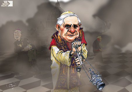 Caricature de Benoît XVI
