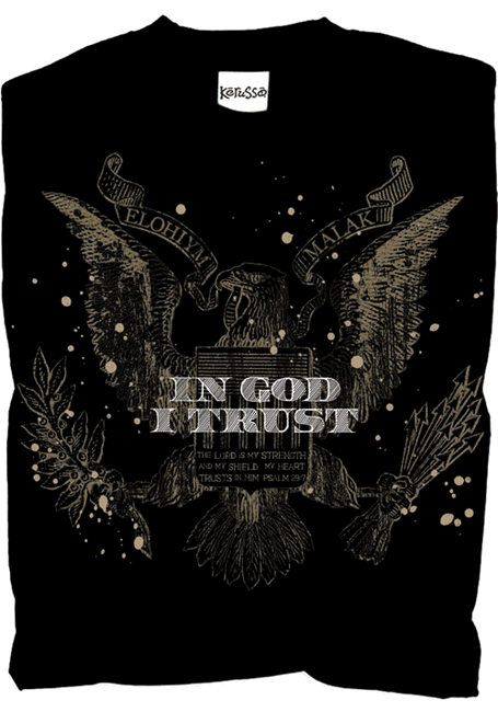 - "T-shirt" "In God I trust" ou "En Dieu je crois" -