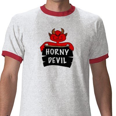 - "T-shirt" "Horny devil" "Diable cornu" -