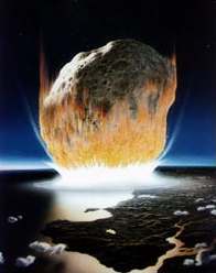 météore frappant la planète