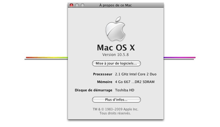 Capture d'écran Mac OS