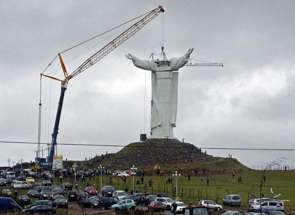 - statue du Christ la plus haute du monde - 2010 - Swiebodzin en Pologne - 
