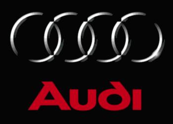 Logo Audi laissant voir le 666 suggéré dans l'intersection des cercles 