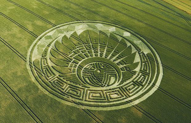 crop circle de Silbury Hill, dans le Wilts