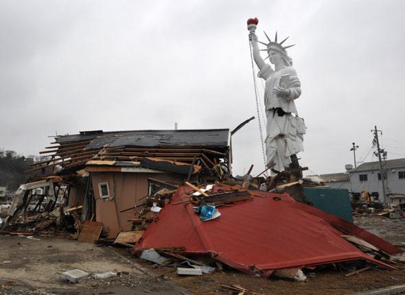 Réplique de la statue à Ishinomaki dans la préfecture de Miyagi