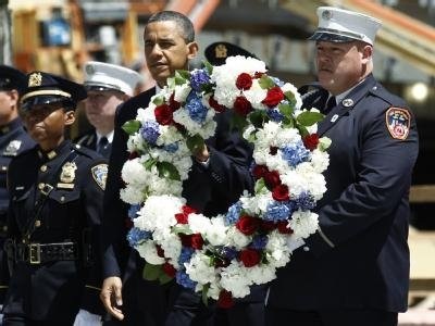 Hommage d'Obama sur le Ground Zero