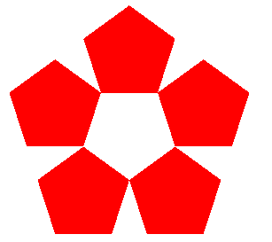 Décomposition de pentagones sous formes de fractales