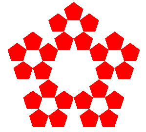 Décomposition de pentagones sous formes de fractales