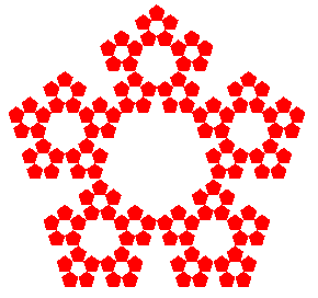 Décomposition de pentagones sous formes de fractales