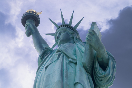 Statue de la Liberté vue depuis son piedestal