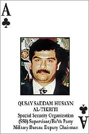 Saddam Hussein et ses deux fils