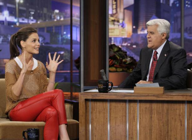 L'actrice Katie Holmes au Tonight Show de Jay Leno, le 2 août 2011 